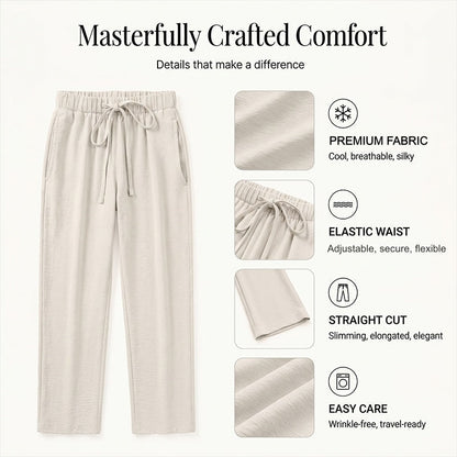 Women's Casual Wide-Leg Drawstring Pants