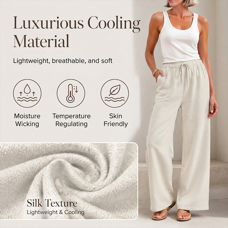 Women's Casual Wide-Leg Drawstring Pants