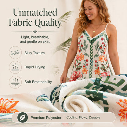 Women's Floral Print Sleeveless Slip Dress
