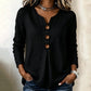 Women's Elegant V-Neck Top with Buttons