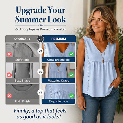 Women's Summer Sleeveless V-Neck Top