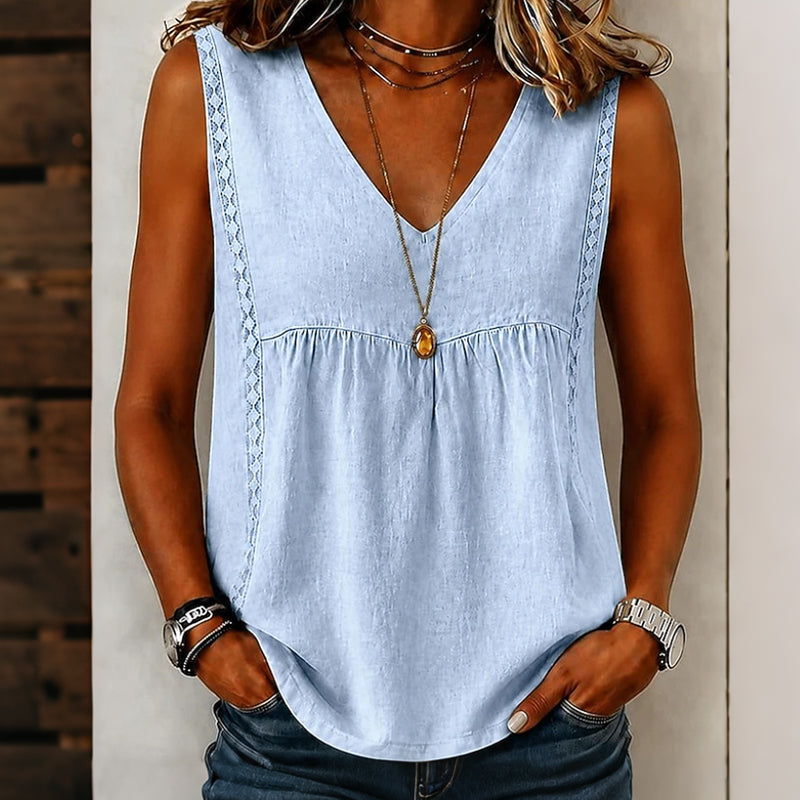 Women's Summer Sleeveless V-Neck Top
