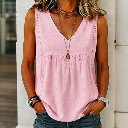 Women's Summer Sleeveless V-Neck Top