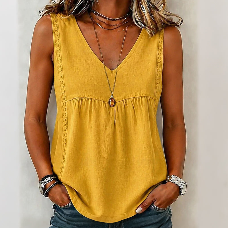 Women's Summer Sleeveless V-Neck Top