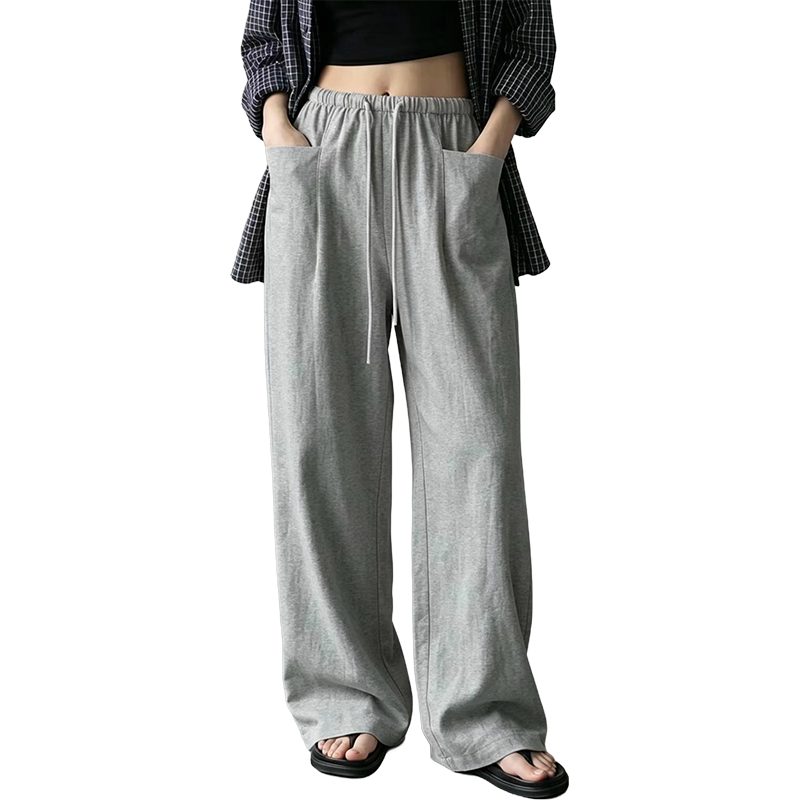 Women's High-Waisted Wide-Leg Drawstring Pants