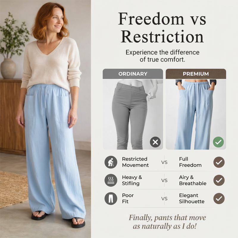 Women's High-Waisted Wide-Leg Drawstring Pants