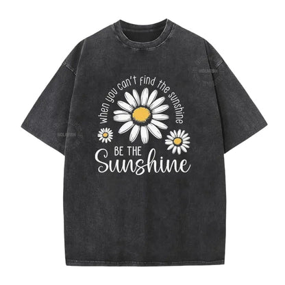 ⏳Limited-time 50% off⏰Vintage Washed Daisy Print Loose Fit T-Shirt🌼👚