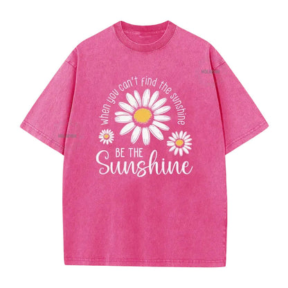 ⏳Limited-time 50% off⏰Vintage Washed Daisy Print Loose Fit T-Shirt🌼👚