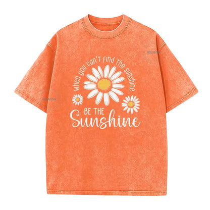 ⏳Limited-time 50% off⏰Vintage Washed Daisy Print Loose Fit T-Shirt🌼👚