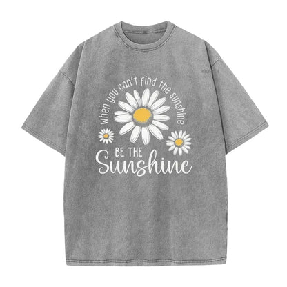 ⏳Limited-time 50% off⏰Vintage Washed Daisy Print Loose Fit T-Shirt🌼👚