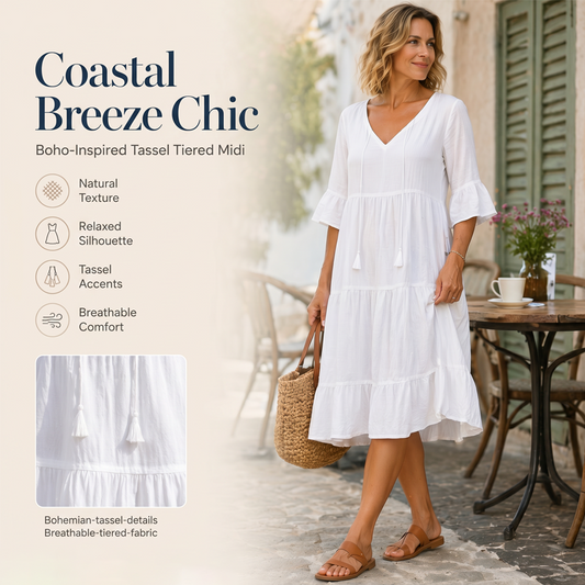 👗 Tiered Tassel A-Line Dress – Breezy & Flowy for Sunny Days