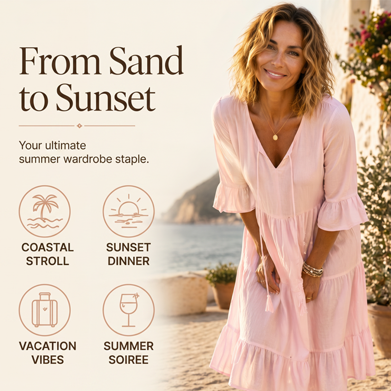 👗 Tiered Tassel A-Line Dress – Breezy & Flowy for Sunny Days
