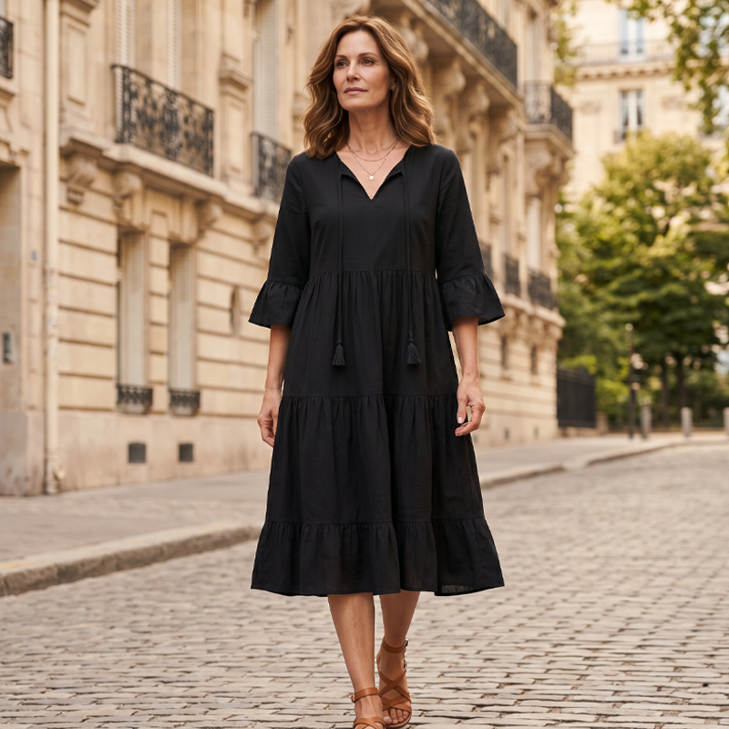 👗 Tiered Tassel A-Line Dress – Breezy & Flowy for Sunny Days