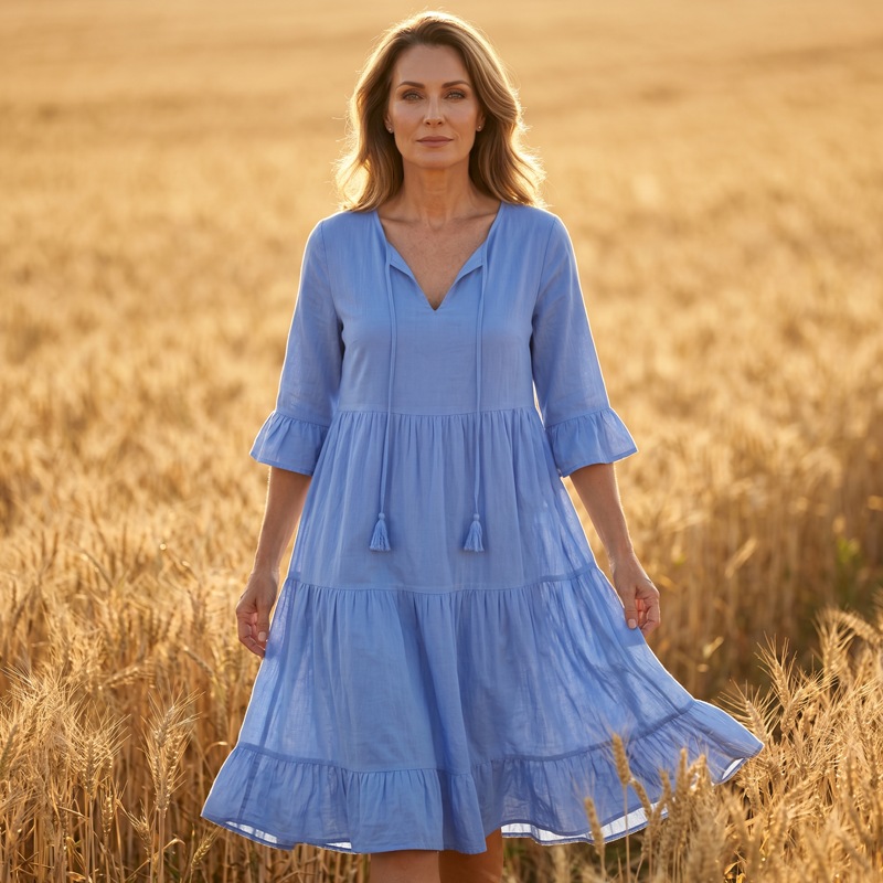 👗 Tiered Tassel A-Line Dress – Breezy & Flowy for Sunny Days