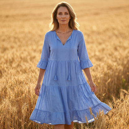 👗 Tiered Tassel A-Line Dress – Breezy & Flowy for Sunny Days