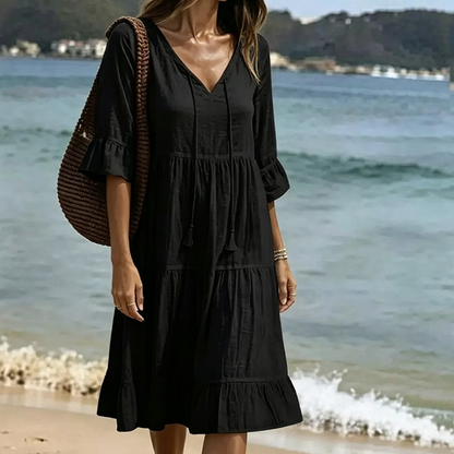 👗 Tiered Tassel A-Line Dress – Breezy & Flowy for Sunny Days
