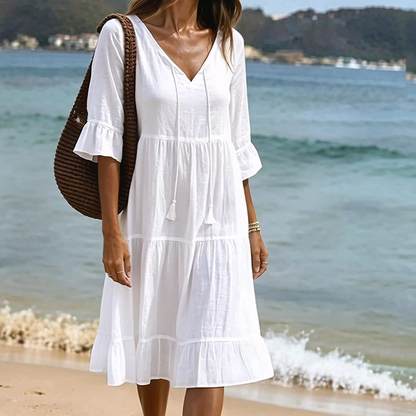 👗 Tiered Tassel A-Line Dress – Breezy & Flowy for Sunny Days