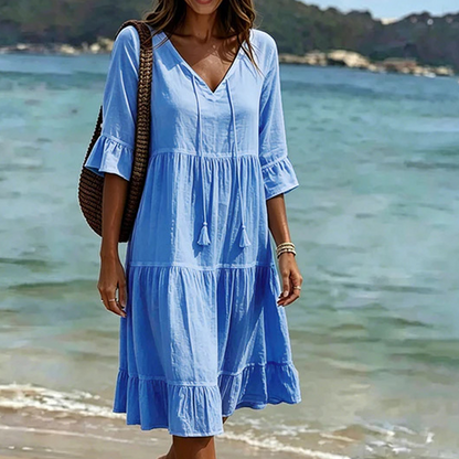 👗 Tiered Tassel A-Line Dress – Breezy & Flowy for Sunny Days