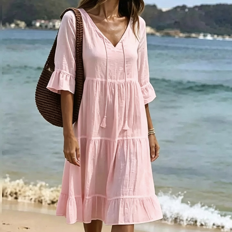 👗 Tiered Tassel A-Line Dress – Breezy & Flowy for Sunny Days
