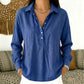 Women's Casual Loose Half-Button Shirt