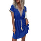 Women's Boho Lace V-Neck Dress