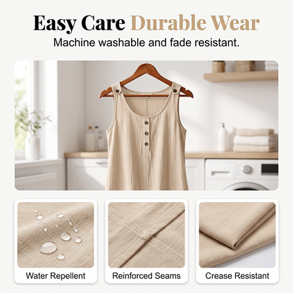 Women's Summer Sleeveless Dress with Pockets