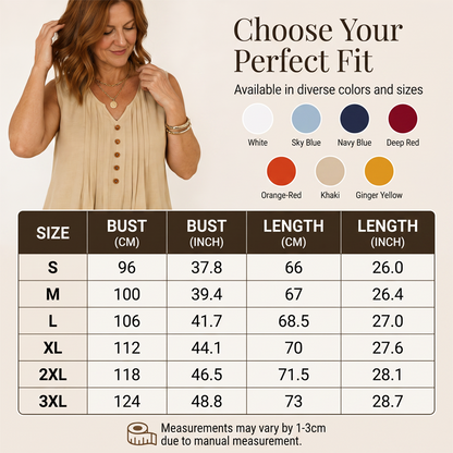 Women's Sleeveless V-Neck Pleated Tank Top