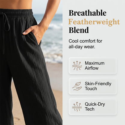 Women's Casual High-Waist Wide-Leg Pants