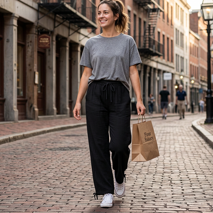 Women's Casual High-Waist Wide-Leg Pants