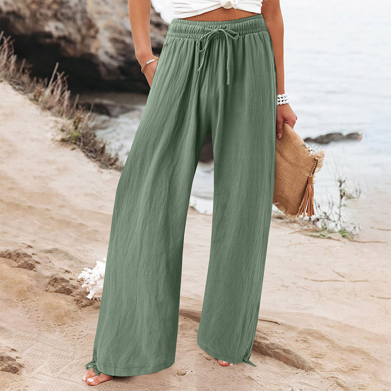 Women's Casual High-Waist Wide-Leg Pants