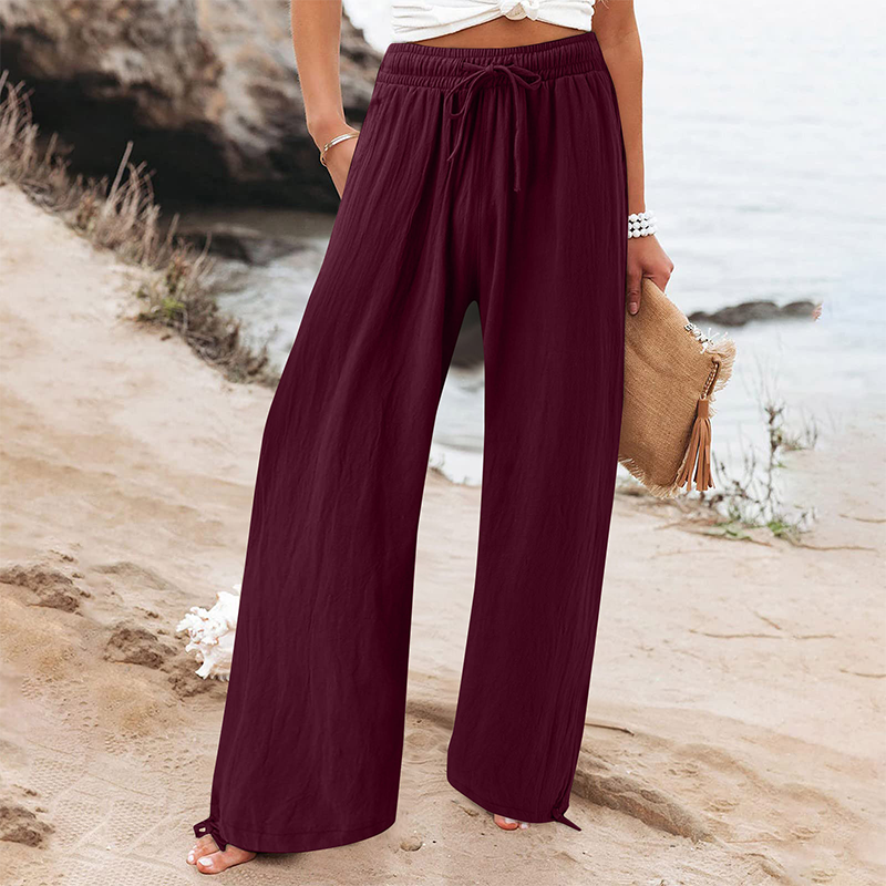 Women's Casual High-Waist Wide-Leg Pants