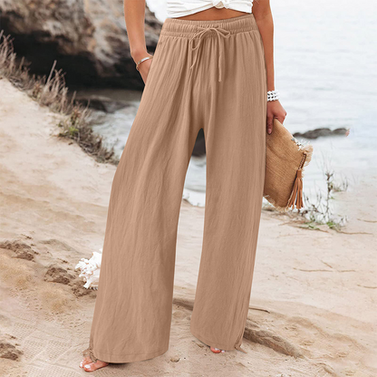Women's Casual High-Waist Wide-Leg Pants