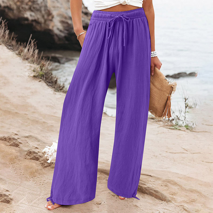 Women's Casual High-Waist Wide-Leg Pants