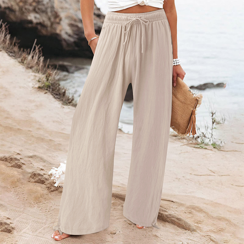 Women's Casual High-Waist Wide-Leg Pants