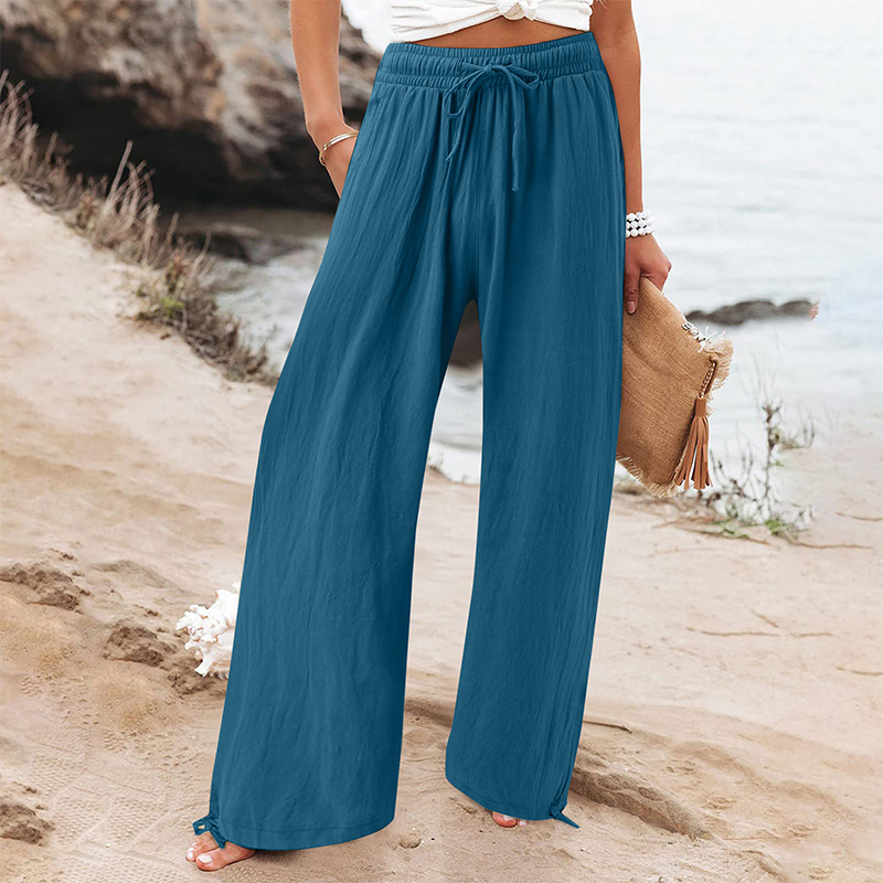 Women's Casual High-Waist Wide-Leg Pants