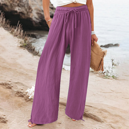 Women's Casual High-Waist Wide-Leg Pants