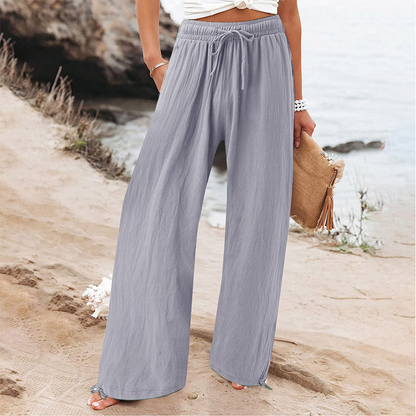 Women's Casual High-Waist Wide-Leg Pants