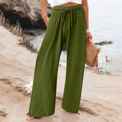 Women's Casual High-Waist Wide-Leg Pants