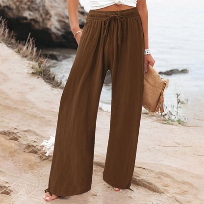 Women's Casual High-Waist Wide-Leg Pants