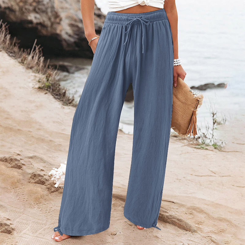 Women's Casual High-Waist Wide-Leg Pants