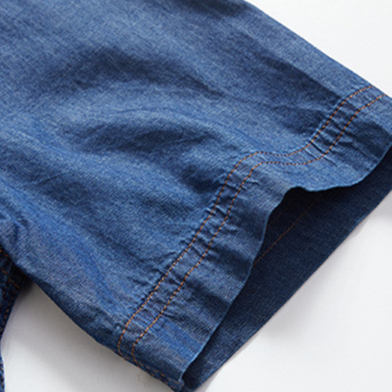 👕 Men’s Washed Denim Shirt – Rugged Charm, Effortless Cool 💙