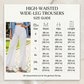 👖Women High Waist Solid Wide Leg Trousers – Slimming Long Straight Cut & Wrinkle Resistant Fabric 💕