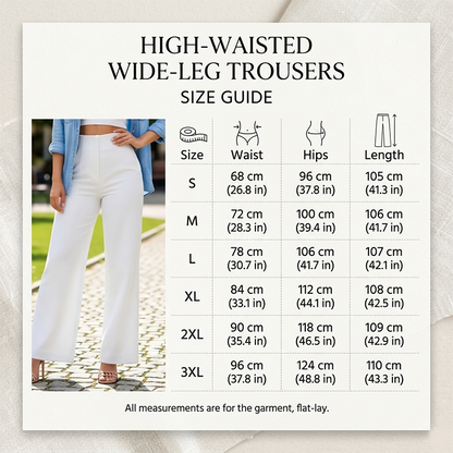 👖Women High Waist Solid Wide Leg Trousers – Slimming Long Straight Cut & Wrinkle Resistant Fabric 💕