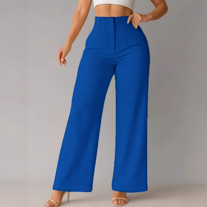 👖Women High Waist Solid Wide Leg Trousers – Slimming Long Straight Cut & Wrinkle Resistant Fabric 💕