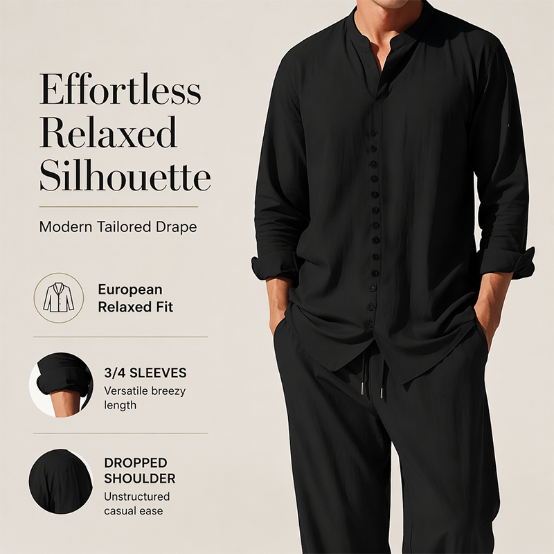 📢📢40% OFF !! ⏰Men's Minimalist Casual Shirt and Pants Set