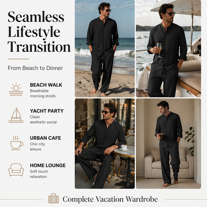 📢📢40% OFF !! ⏰Men's Minimalist Casual Shirt and Pants Set