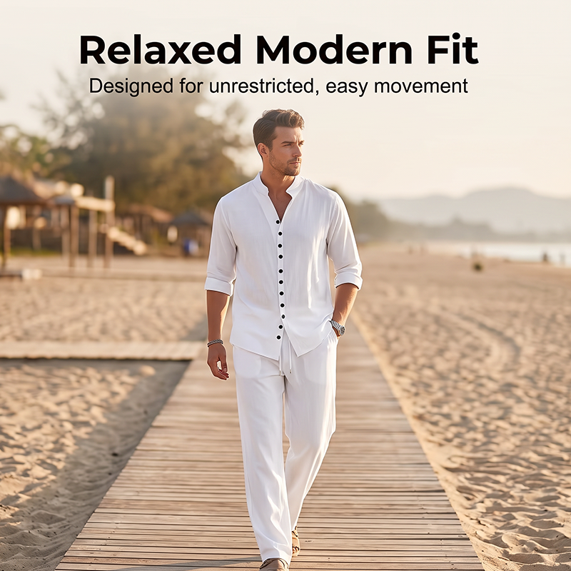 📢📢40% OFF !! ⏰Men's Minimalist Casual Shirt and Pants Set