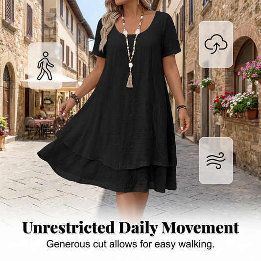 Women's Casual Loose Fit Short Sleeve Dress