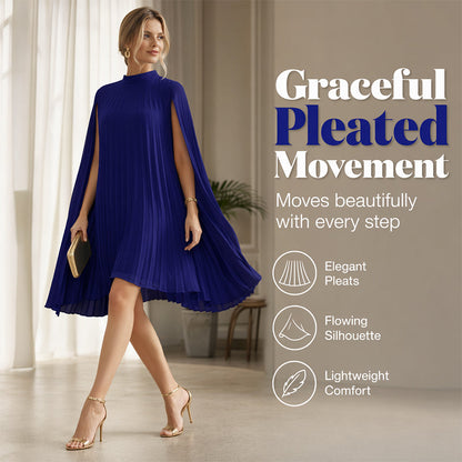 Women's Round-Neck Cape Sleeve Mini Dress