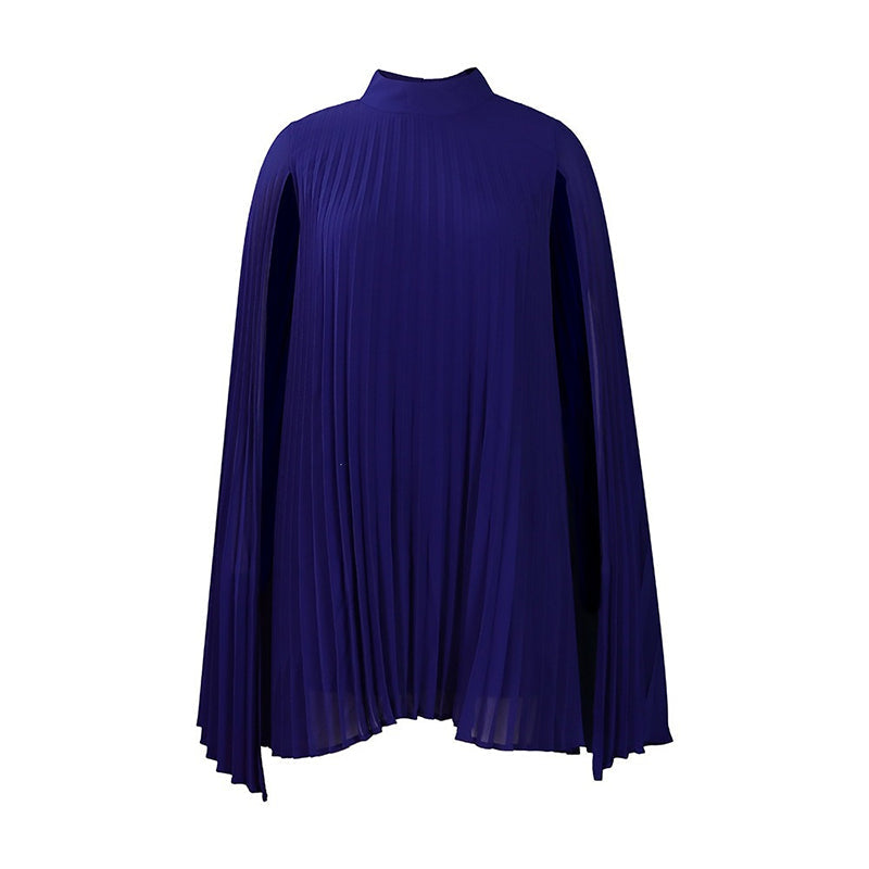 Women's Round-Neck Cape Sleeve Mini Dress